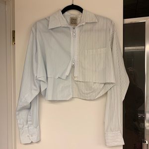 LF spliced menswear shirt